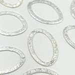 Load image into Gallery viewer, SSBS11. White Sterling Silver Brushed Marquis Connector