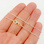 Load image into Gallery viewer, Z36GS2F. White Sterling Silver Chain with Gold Plated Cubes
