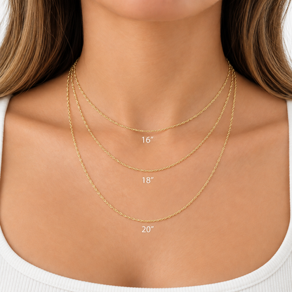012C02. 14K Solid Gold Rope Chain