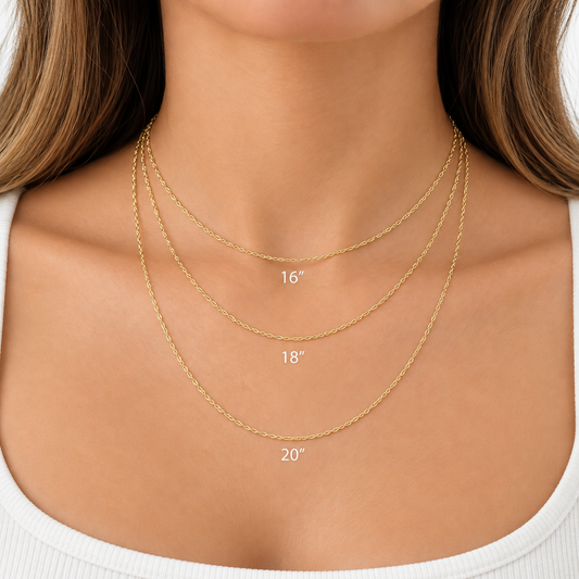 012C02. 14K Solid Gold Rope Chain