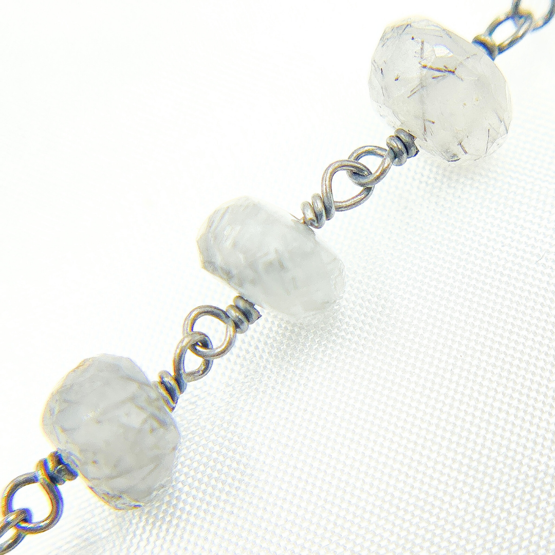 Black Rutile Quartz Oxidized Wire Chain.