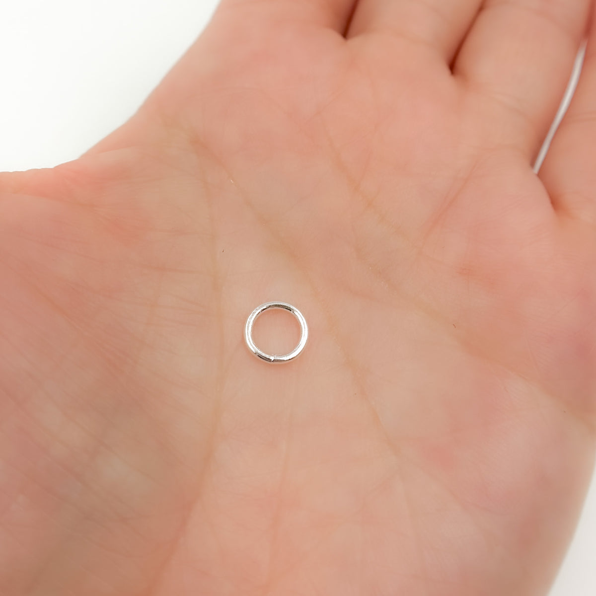 White Sterling Silver Close Jump Ring