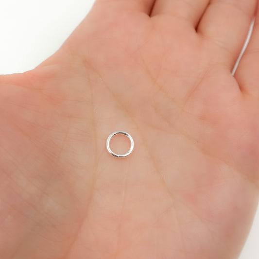 White Sterling Silver Close Jump Ring