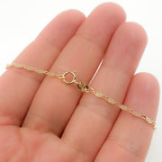 14k Solid Yellow Gold Marina Diamond Cut Bracelet