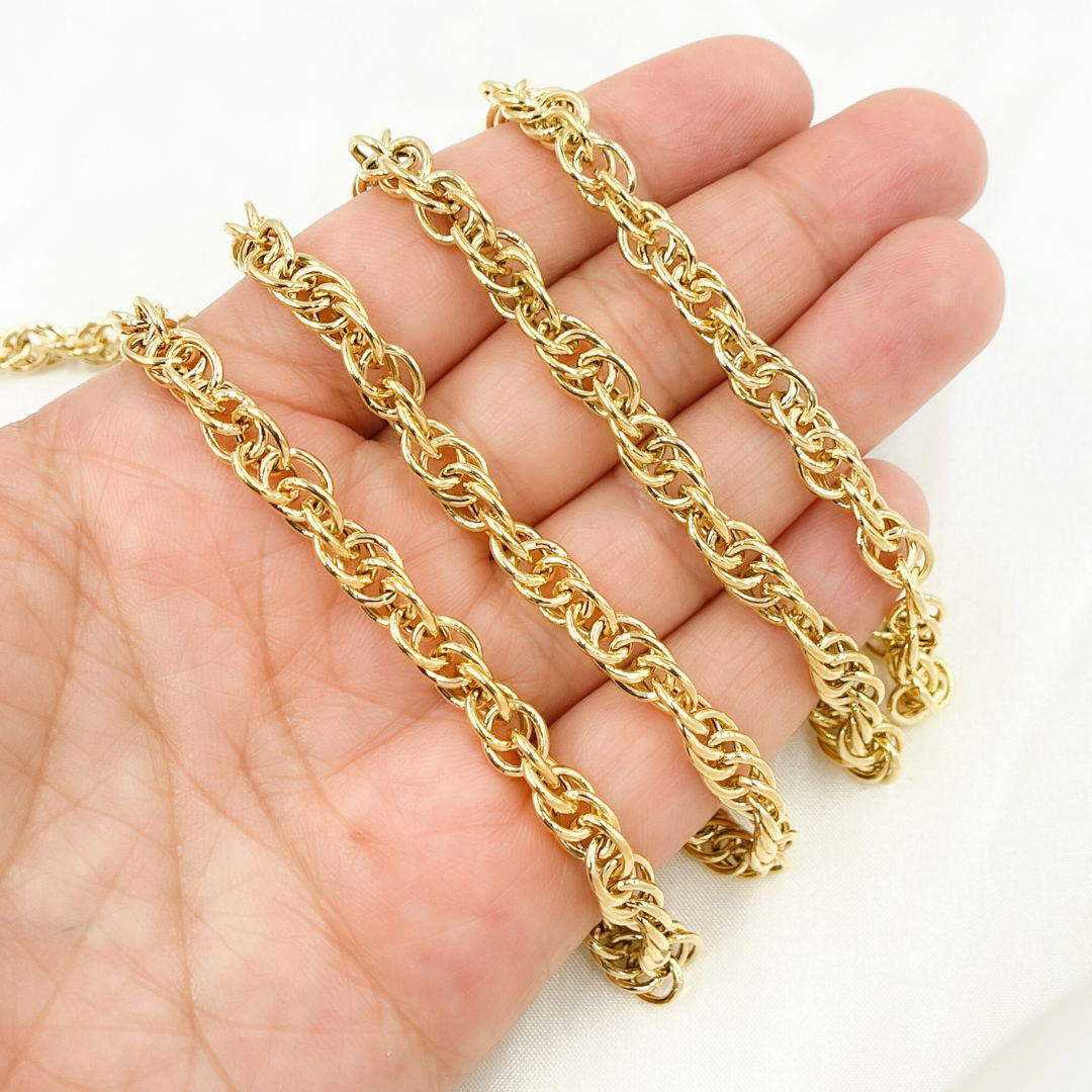 Gold Plated 925 Sterling Silver Rope Chain. Y104GP