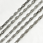 Load image into Gallery viewer, Oxidized 925 Sterling Silver Diamond Cut Marina Link Chain. Y75OX
