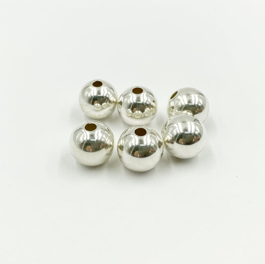 0925SB140H36SL. 14MM Sterling Silver Seamless Beads