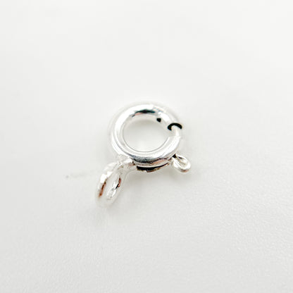 5MM White Sterling Silver Spring Ring Clasp