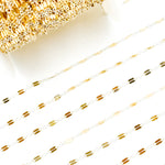 Load image into Gallery viewer, XM/1003HD/SPTT. 14K Gold-Filled and Silver Flat Marina Cable Link Chain