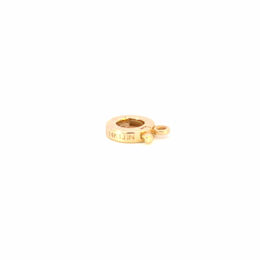FND001. 14K Solid Gold Fancy Spring Ring