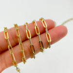 Load image into Gallery viewer, Z113GS. Two Tone Sterling Silver and Gold Plated Paperclip Textured Chain