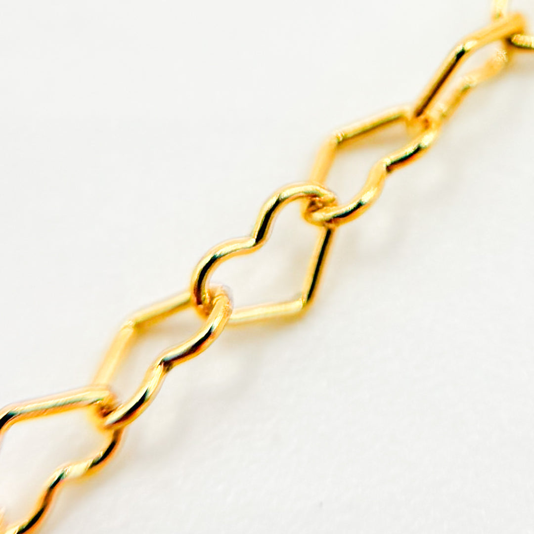 A35/SPGF. 14K Gold Filled Heart Link Chain
