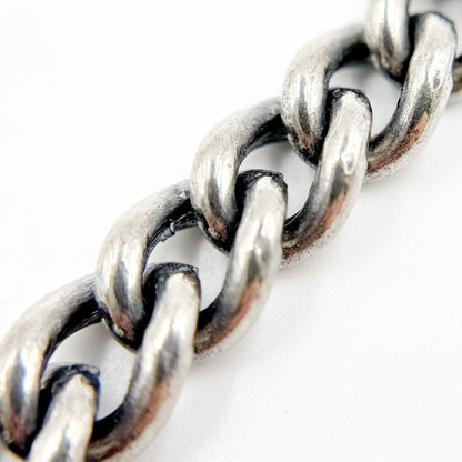 Oxidized Sterling Silver Smooth Curb Chain