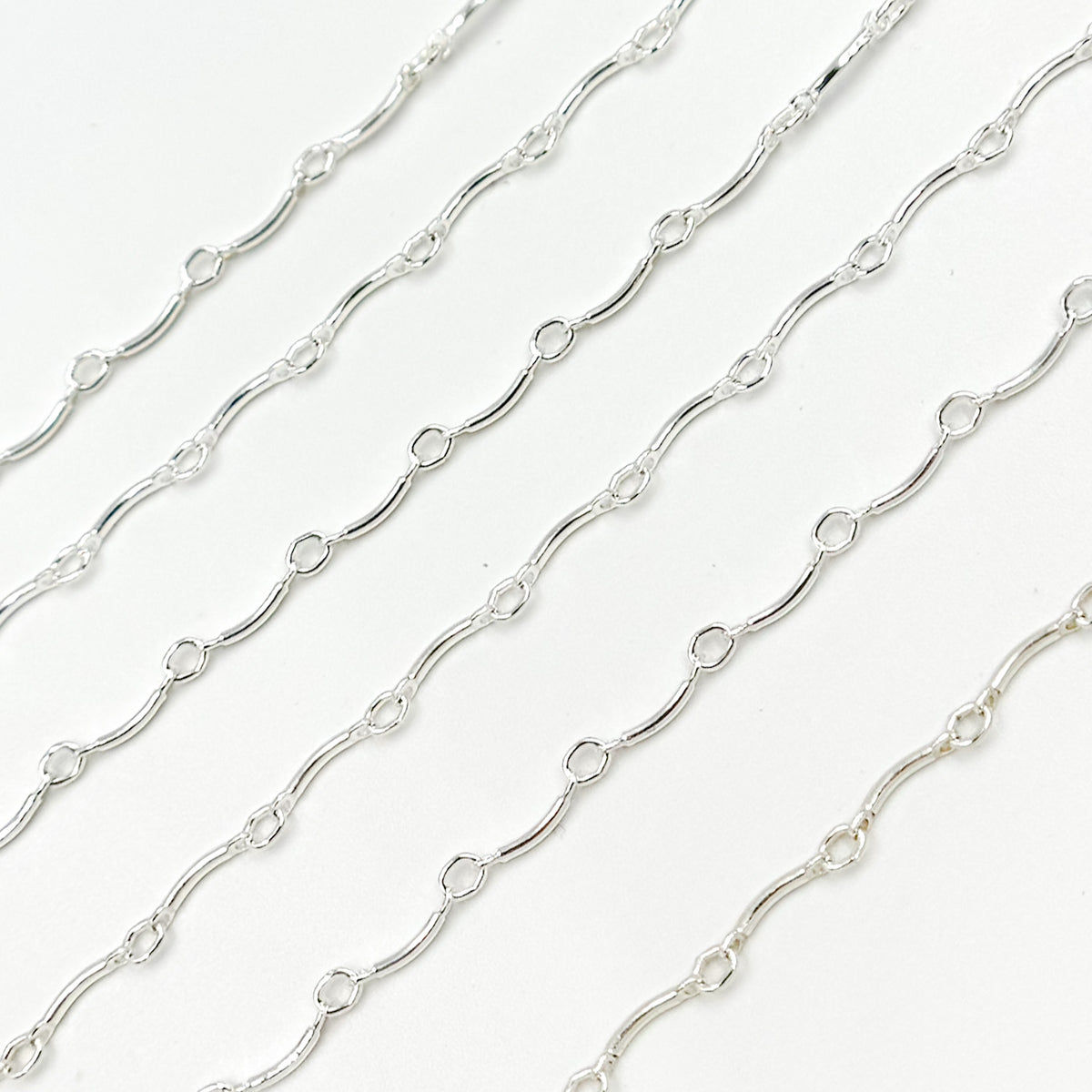 Sterling Silver Bar and Oval Link Chain