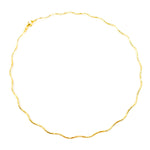 Load image into Gallery viewer, Sterling Silver Gold Plated Snake Omega Necklace
