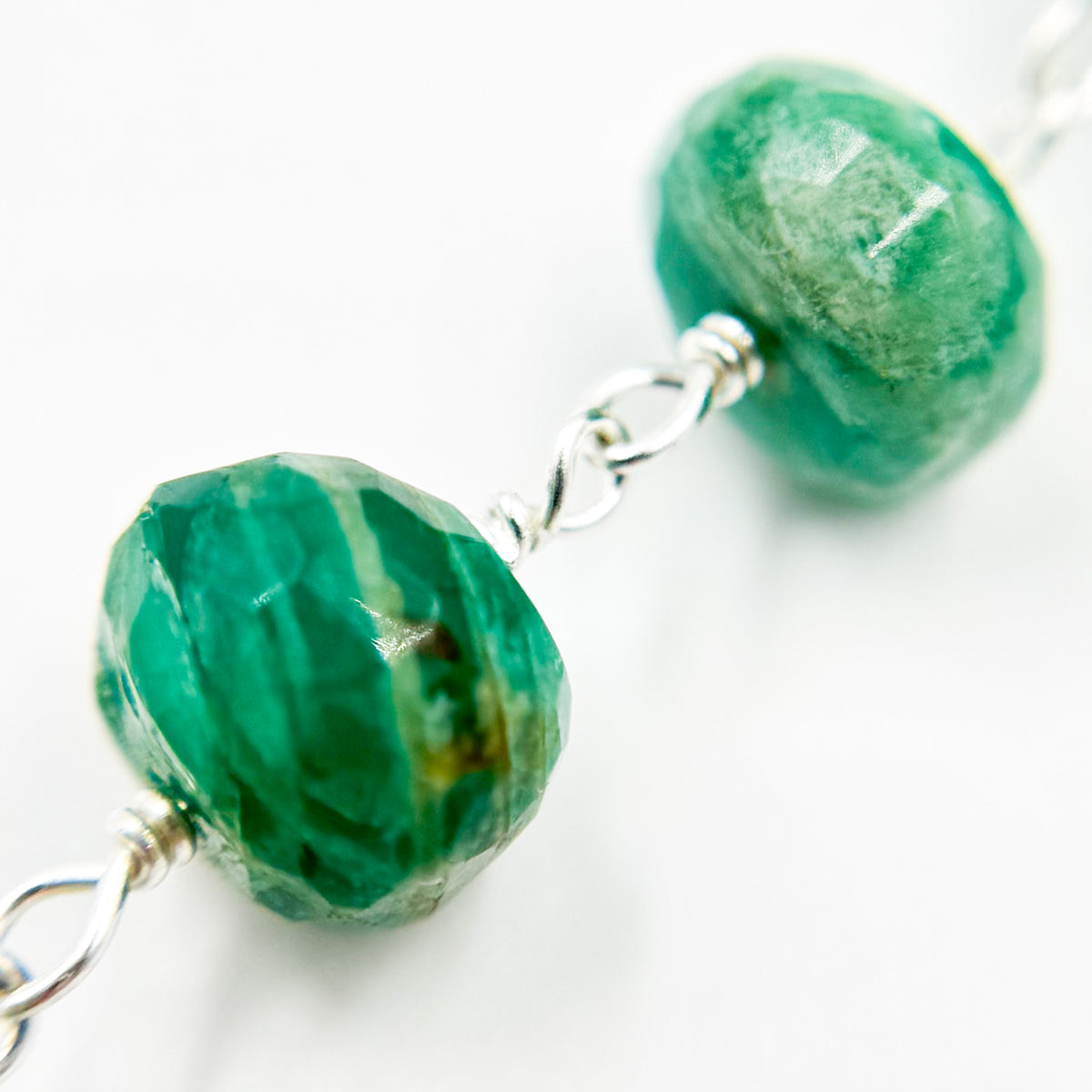 Amazonite Sterling Silver Wire Chain