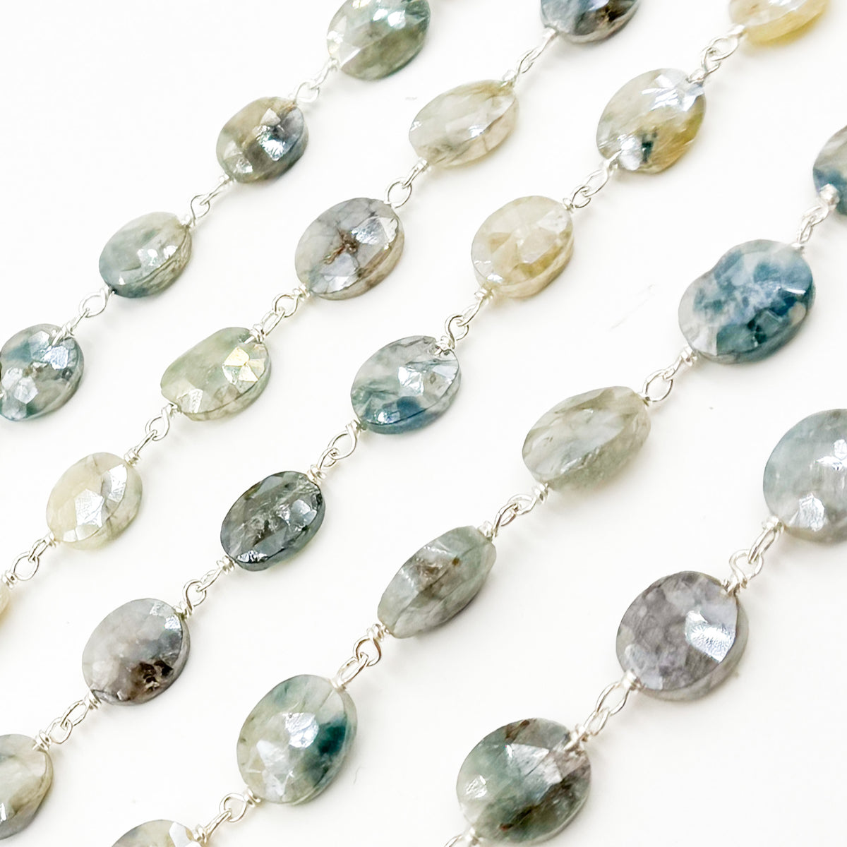 Silverite Oval Shape Sterling Silver Wire Chain