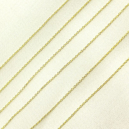 14K Solid Gold Cable Chain