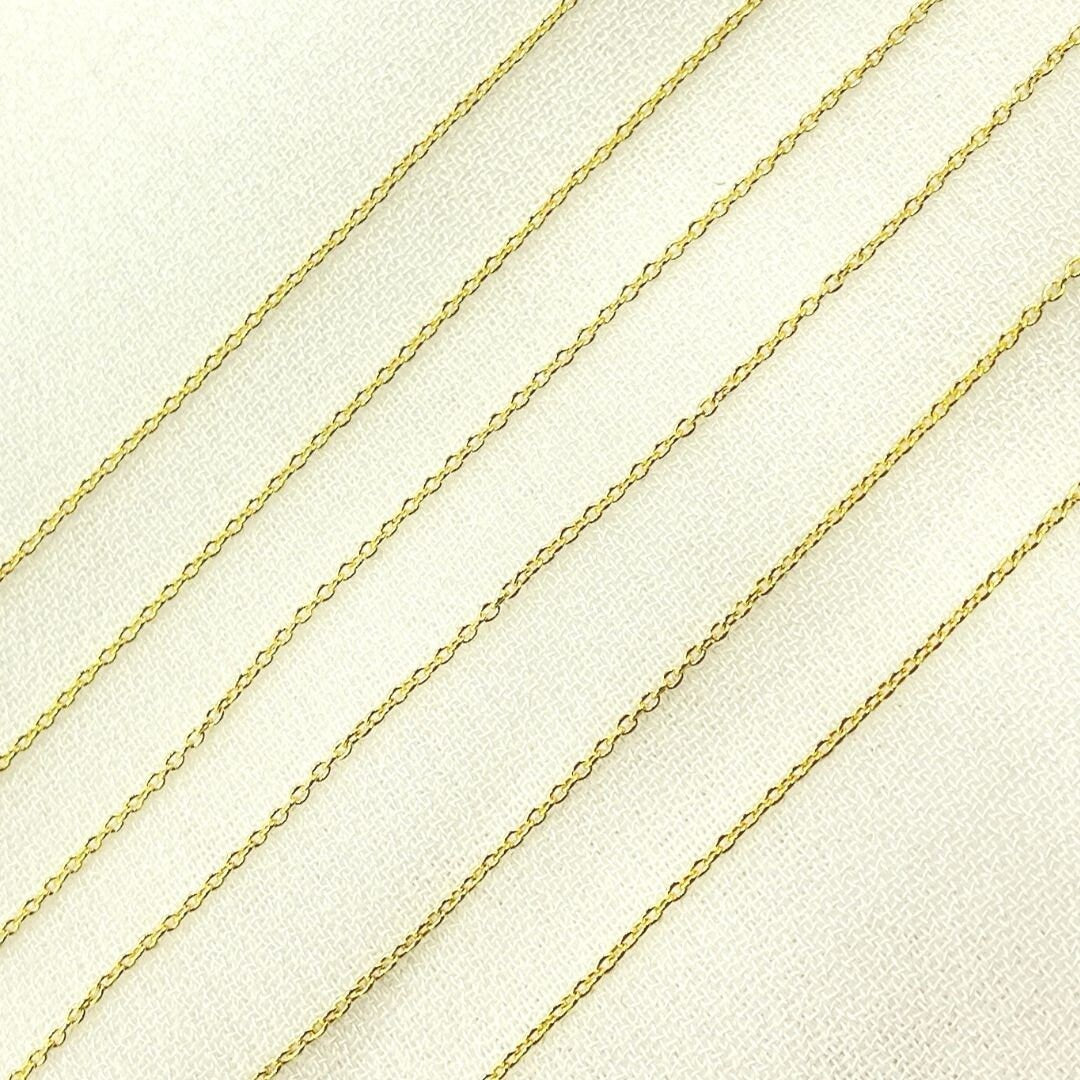 020R01LGbyFt. 14K Solid Gold Cable Chain