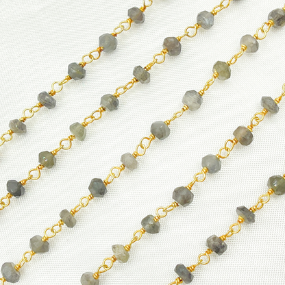 Black Moonstone Wire Chain