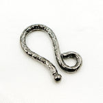 Load image into Gallery viewer, JH2BR. Black Rhodium Sterling Silver  Hammered &quot;J&quot; Hook
