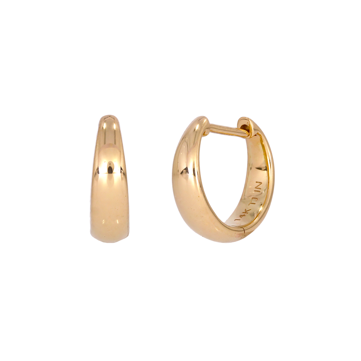 EHZ57471. 14K Solid Gold Huggies