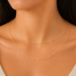 Load image into Gallery viewer, 020GBLSIS4. 14K Solid Gold Wheat Satellite Chain