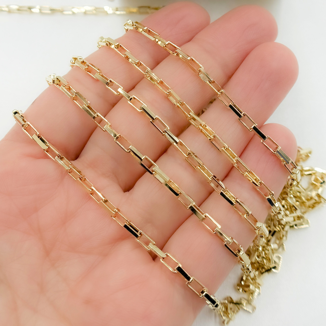 Y45GP. Gold Plated 925 Sterling Silver Box Chain