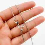 Load image into Gallery viewer, TRE005. 14k Solid White Gold Wheat Chain
