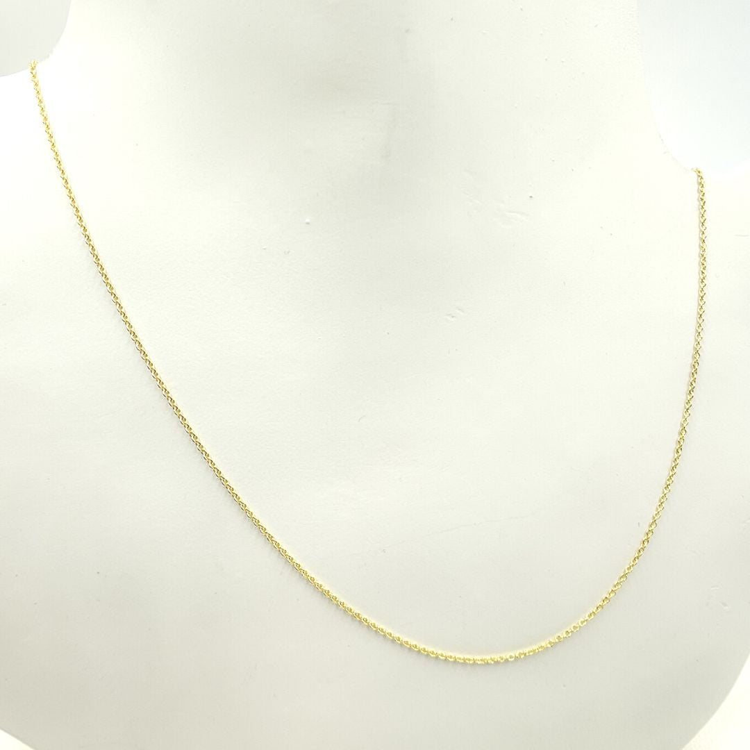 14K Solid Gold Cable Necklace