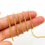 Load image into Gallery viewer, 14k Gold Wheat Chain