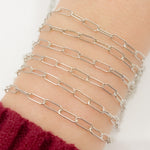 Load image into Gallery viewer, Y138OX. Oxidized Sterling Silver Round Paperclip Necklace
