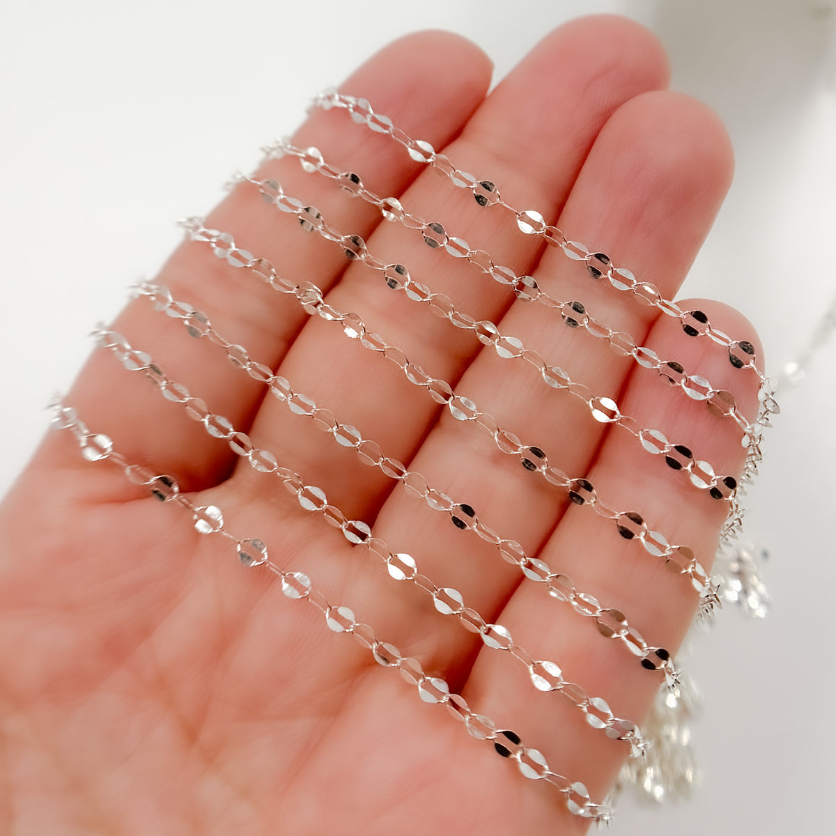 Sterling Silver Flat Marina Chain