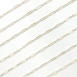 Load image into Gallery viewer, XM/1931K/SP. 14K Gold Filled and Sterling Silver Knurled Link Chain – Long &amp; Short Pattern