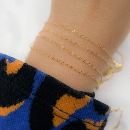14k Gold Filled Flat Cable Chain