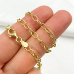 Load image into Gallery viewer, Gold Plated 925 Sterling Silver Textured Cable Necklace. 80GP
