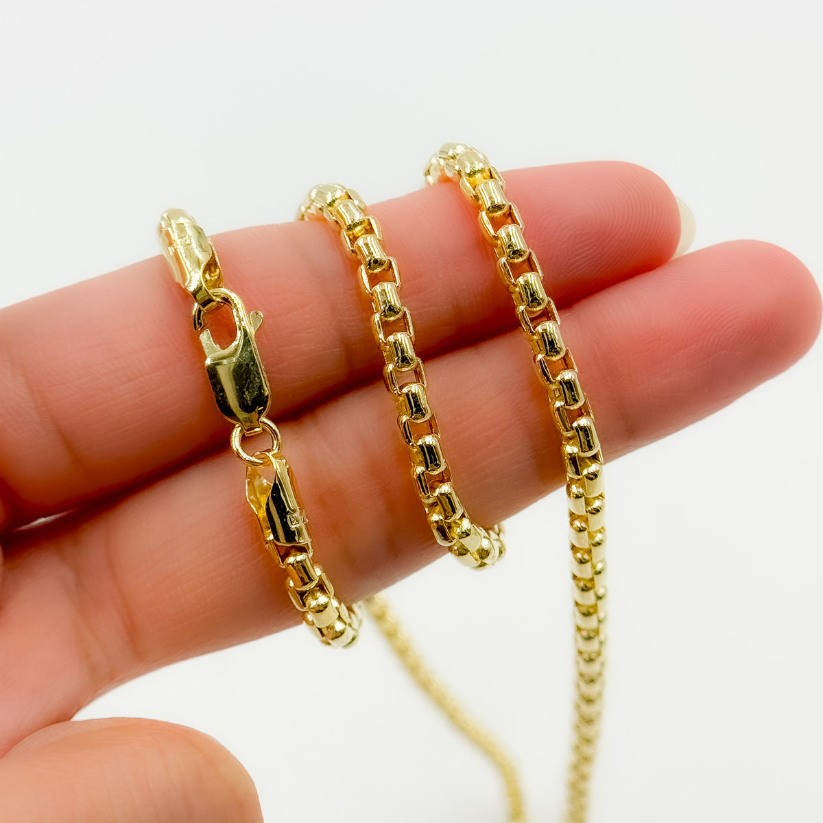 200HIV0934000. 14k Solid Yellow Gold Venetian Box Link Chain