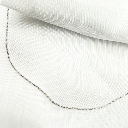 14K Solid White Gold