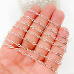 Load image into Gallery viewer, Sterling Silver Diamond Cut Paperclip Chain