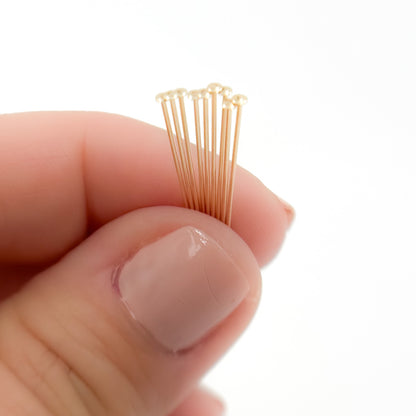Gauge Gold-filled Flat 1 Inch Headpin