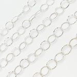 Load image into Gallery viewer, 756KSS. Sterling Silver Hammered Round Link Chain
