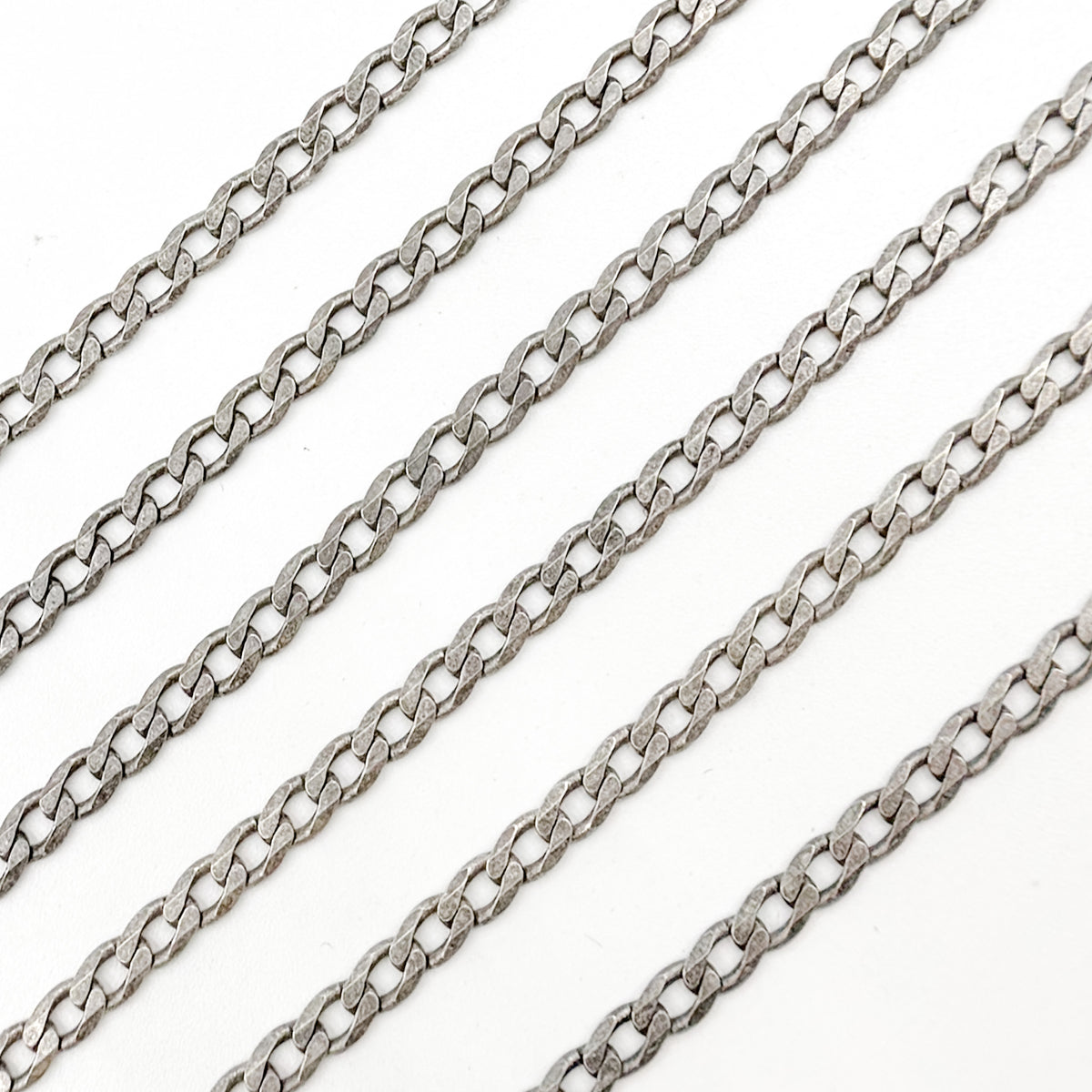Oxidized Sterling Silver Curb Chain