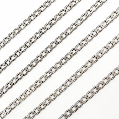 Oxidized Sterling Silver Curb Chain