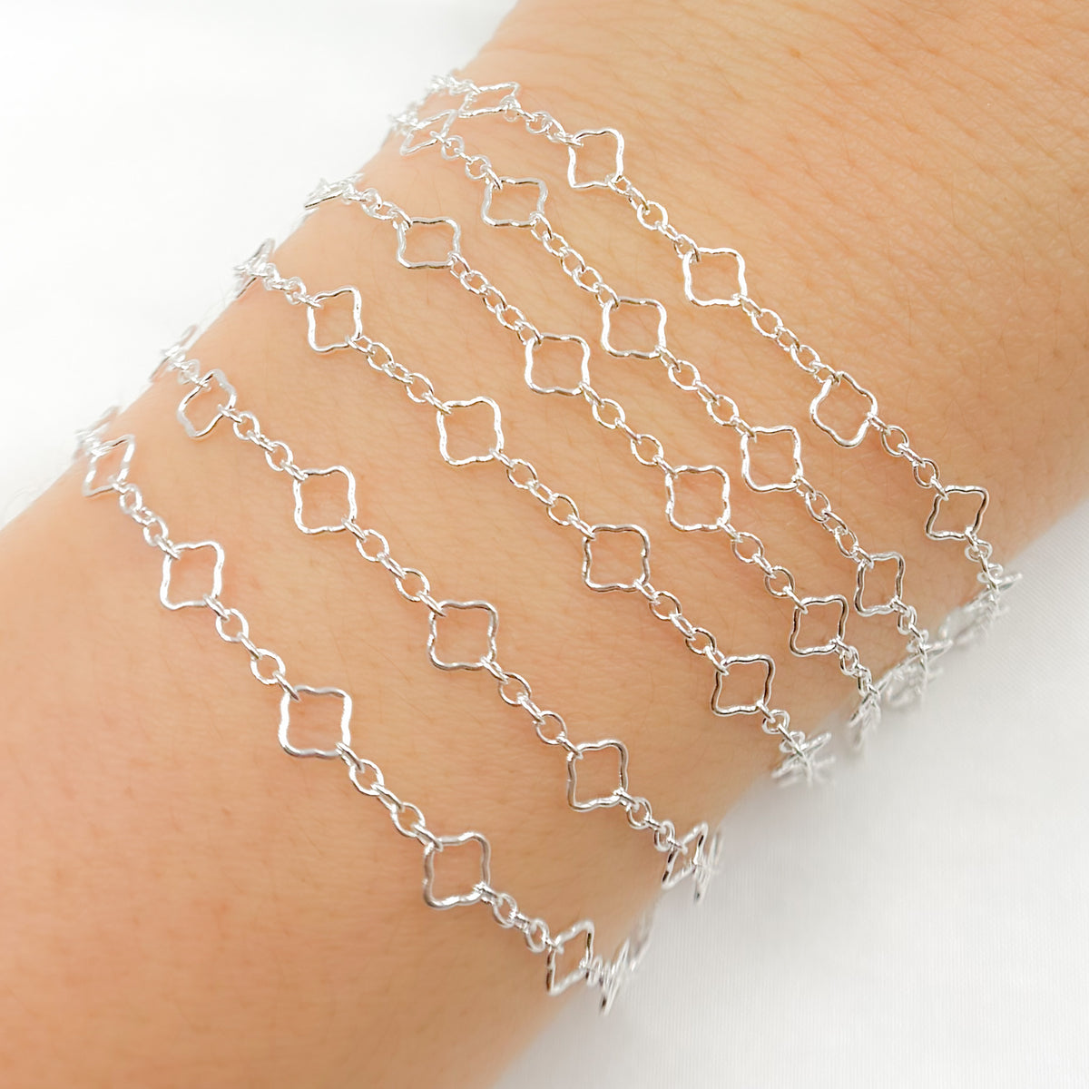 Sterling Silver Clover Link Chain