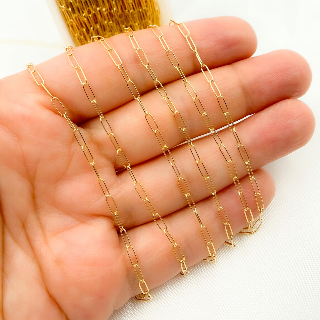 1606GF. 14k Gold Filled Smooth Paperclip Chain.