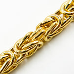 Load image into Gallery viewer, TRE003Bracelet. 14K Solid Gold Hollow Byzantine Bracelet