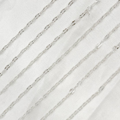 Sterling Silver Diamond Cut Paperclip Link Chain