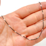 Load image into Gallery viewer, Cable Oxidized Black and Silver Chain with tubes
