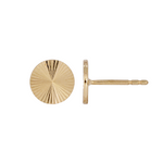 Load image into Gallery viewer, EFZ53579. 14K Solid Gold Circle Stud Earrings