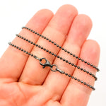 Load image into Gallery viewer, Black Rhodium Bead Necklace
